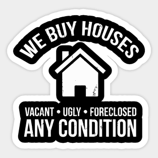 We Buy Houses Real Estate Investor Sticker